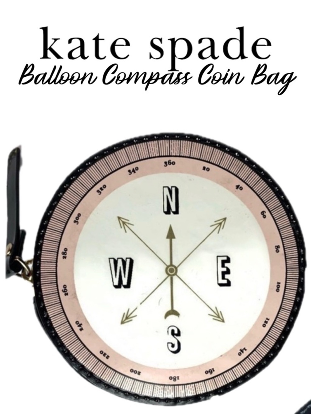 Kate Spade ♠️ Compass 🧭 Coin Bag Rare EUC